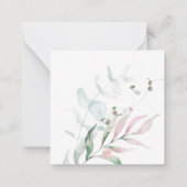 Carte De Correspondance PixDezines Aquarelle Gomme rose Eucalyptus (Dos)