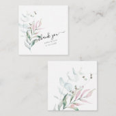 Carte De Correspondance PixDezines Aquarelle Gomme rose Eucalyptus (Devant / Derrière)