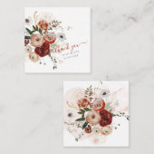 Carte De Correspondance PixDezines Aquarelle Marsala Rouge Automne Note d' (Devant / Derrière)