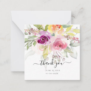 Carte De Correspondance PixDezines Aquarelle Plum Roses d'été