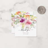 Carte De Correspondance PixDezines Aquarelle Plum Roses d'été (Devant/Arrière en situation)