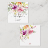 Carte De Correspondance PixDezines Aquarelle Plum Roses d'été (Devant / Derrière)