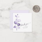 Carte De Correspondance PixDezines Aquarelle Purple Eucalyptus (Devant/Arrière en situation)