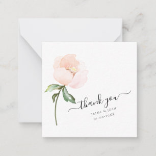 Carte De Correspondance PixDezines Aquarelle rose pâle Rose unique pétale