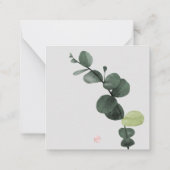 Carte De Correspondance PixDezines aquarelle vert luxuriant Eucalyptus (Dos)