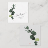 Carte De Correspondance PixDezines aquarelle vert luxuriant Eucalyptus (Devant / Derrière)