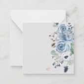 Carte De Correspondance PixDezines Dusty Blue Aquarelle Cotton Buds Note (Dos)