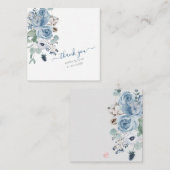 Carte De Correspondance PixDezines Dusty Blue Aquarelle Cotton Buds Note (Devant / Derrière)