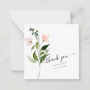 Carte De Correspondance PixDezines Fleurs d'aquarelle rose pâle