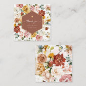 Carte De Correspondance PixDezines H2 Automne Jardin Fleurs Merci (Devant / Derrière)