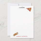Carte De Correspondance Pizza italienne Pâtes Tiramisu Motif (Devant)