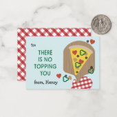 Carte De Correspondance Pizza My Heart classe valentine (Devant/Arrière en situation)