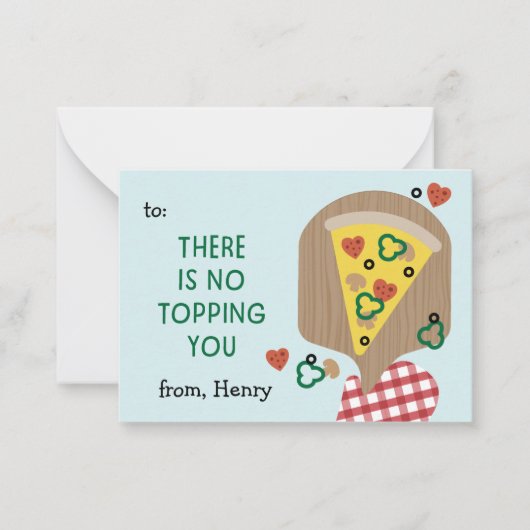 Carte De Correspondance Pizza My Heart classe valentine (Devant)