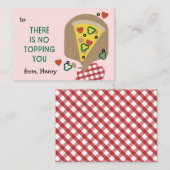 Carte De Correspondance Pizza My Heart classe valentine Pink Note Card (Devant / Derrière)