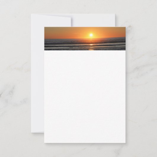 Carte De Correspondance Plage Sunset Photo Papier à lettres plats (Devant)