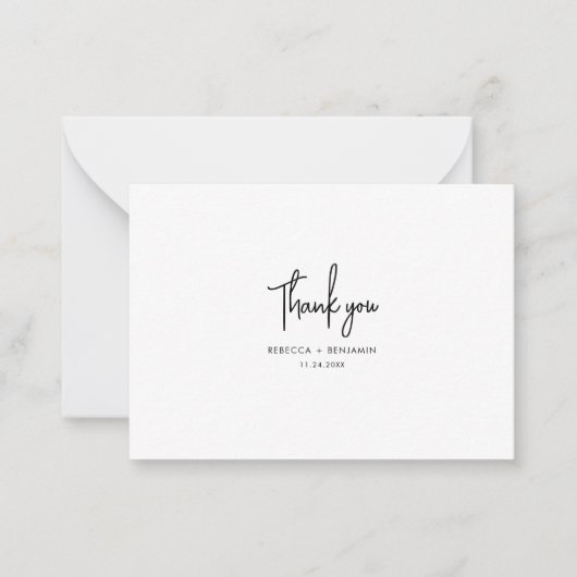 Carte De Correspondance Plaid Campbell Rustic Mariage Tartan Merci (Devant)