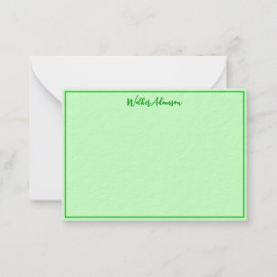 Carte De Correspondance Plaid de bison vert - En vichy nom du chèque Bordu