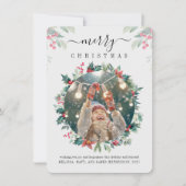 Carte De Correspondance Plaid Joyeux Noël Famille Photo Mistletoe (Devant)