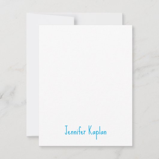 Carte De Correspondance Plain Minimalist Professional Casual Handwriting (Devant)