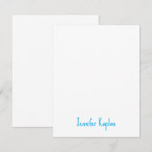 Carte De Correspondance Plain Minimalist Professional Casual Handwriting (Devant / Derrière)