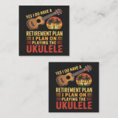 Carte De Correspondance Plan de retraite Ukulele Drôle (Devant / Derrière)