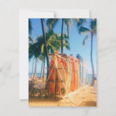 Carte De Correspondance Planches de surf de Waikiki Beach (Devant)