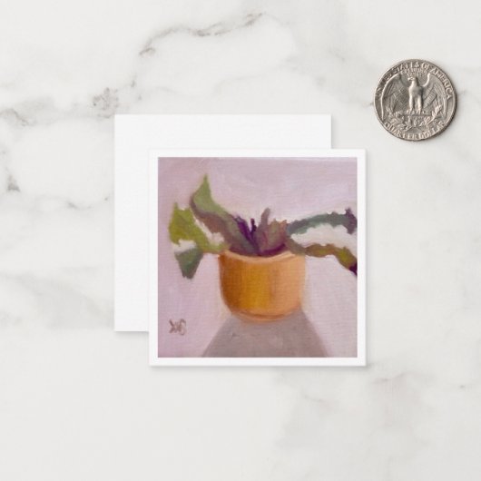 Carte De Correspondance Plante Cactus (Devant/Arrière en situation)