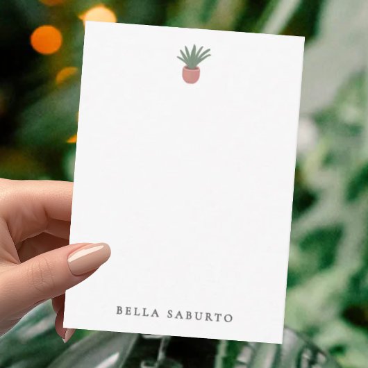 Carte De Correspondance Plante en pot personnelle