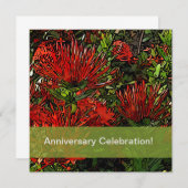 Carte De Correspondance Plante Firebush avec zone de texte verte olive (Devant / Derrière)