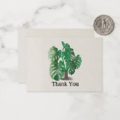 Carte De Correspondance Plante Merci aquarelle (Devant/Arrière en situation)