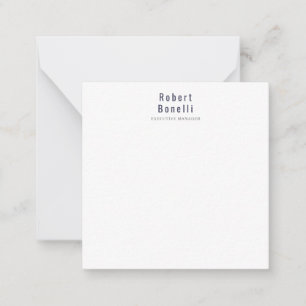 Carte De Correspondance Plat minimaliste Simple Blanc Moderne Professionne