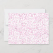 Carte de correspondance plate abstraite rose perso (Devant)