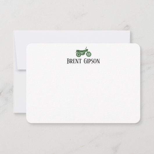 Carte de correspondance plate et fixe (Devant)