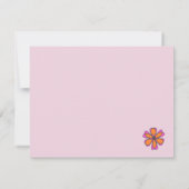 Carte de correspondance plate florale moderne moye (Dos)