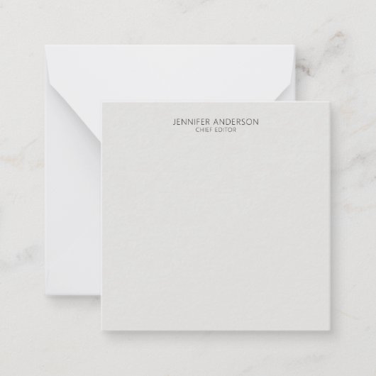 Carte De Correspondance Platinum Grey Professional Modern Plain Minimalist (Devant)