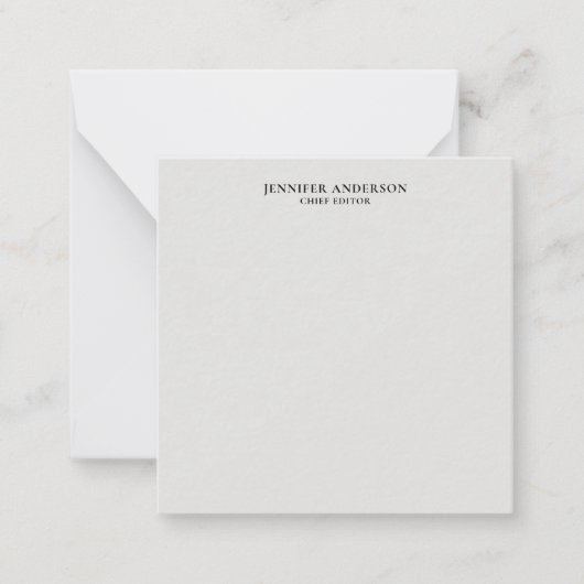 Carte De Correspondance Platinum Grey Professional Modern Plain Minimalist (Devant)