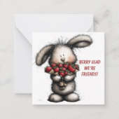 Carte De Correspondance Playful Classroom Valentine – Bunny Design  (Devant)