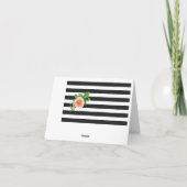 Carte de correspondance pliée à monogramme à rayur (Dos)