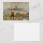 Carte De Correspondance Pluie d'avril par Newell Convers Wyeth (Devant / Derrière)