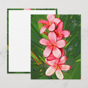 Carte De Correspondance Plumerias rose