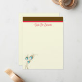 Carte De Correspondance Plumes de paon plat (Giada De Laurentiis) (Devant/Arrière en situation)