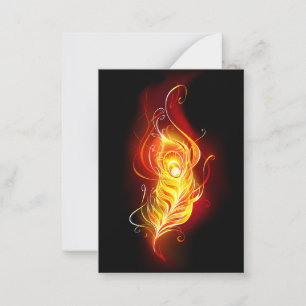 Carte De Correspondance Plumes de paquetage de feu