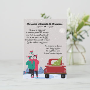 Carte De Correspondance Poème de Noël pour couple LGBTQ Moments Chéris