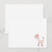 Carte De Correspondance Poiche rose caricature Posh Paws blanc (Devant / Derrière)