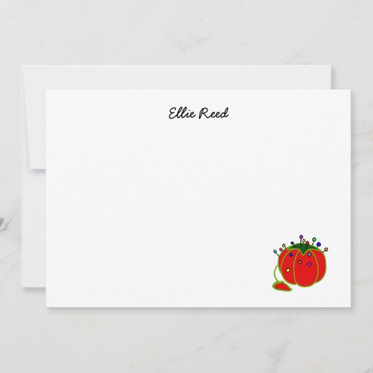 Carte De Correspondance Poignée rouge de mer Cushion Seamstress (Devant)