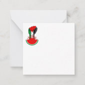Carte De Correspondance Poing de résistance palestinienne sur Watermelon (Devant)