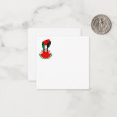 Carte De Correspondance Poing de résistance palestinienne sur Watermelon (Devant/Arrière en situation)