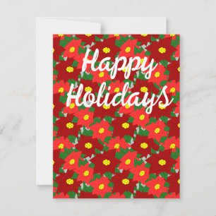 Carte De Correspondance Poinsettias de Noël