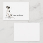 Carte De Correspondance Pointeur Anglais (Devant / Derrière)