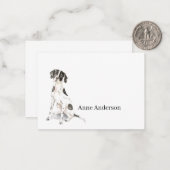 Carte De Correspondance Pointeur Anglais (Devant/Arrière en situation)